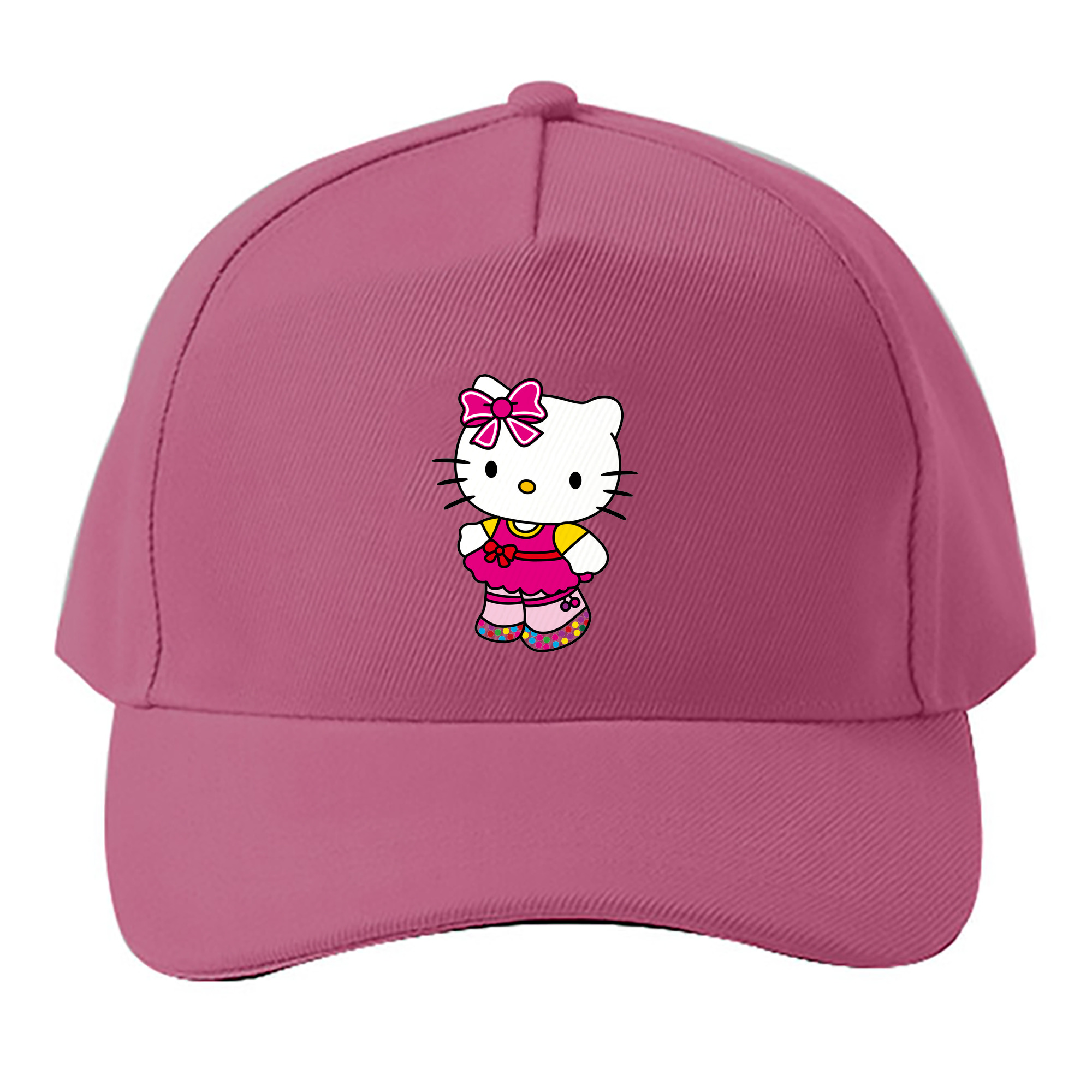 （画像用） Hello Kitty ハローキティ ベースボールキャップ 綿100％ 男女兼用 帽子 スポーツ